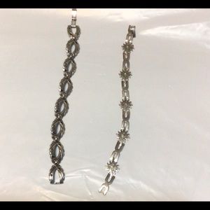 Lot of 2 Silver Bracelets